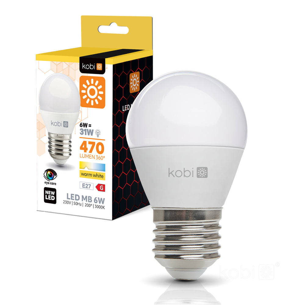 LED bulb MB 6W E27 3000K Kobi