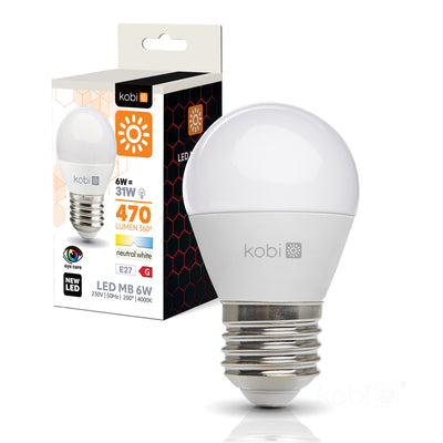 LED bulb MB 6W E27 4000K Kobi