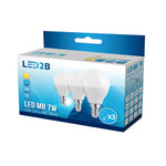LED bulb MB 7W E14 3000K 3-pack LED2B