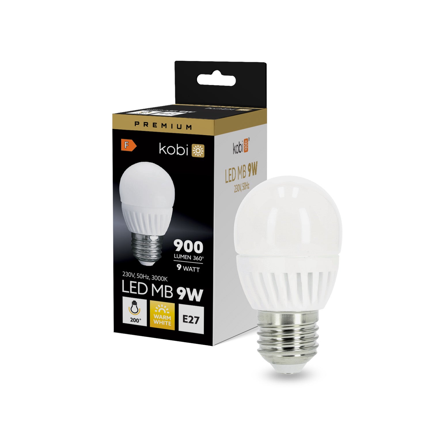 LED bulb MB 9W E27 3000K WW Kobi Premium