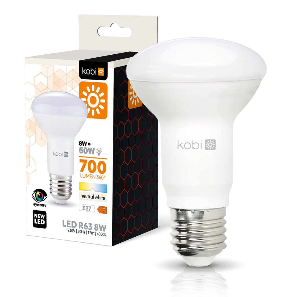 LED bulb R63 8W E27 4000K Kobi