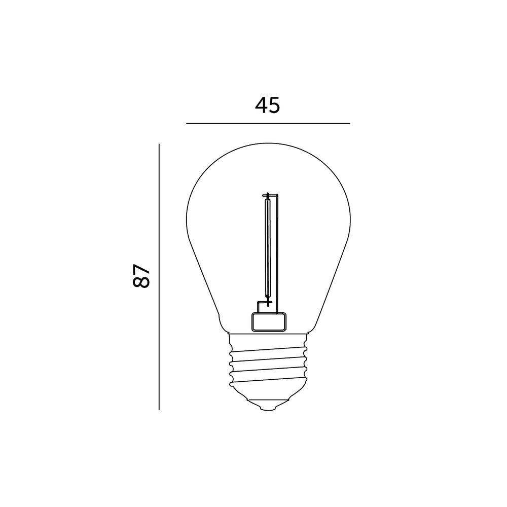 LED bulb ST45 1W E27 2700K amber LED2B