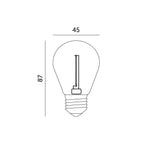 LED bulb ST45 1W E27 2700K amber LED2B
