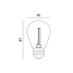 LED bulb ST45 1W E27 2700K amber LED2B