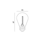 LED bulb ST45 1W E27 2700K LED2B