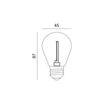 LED bulb ST45 1W E27 2700K LED2B