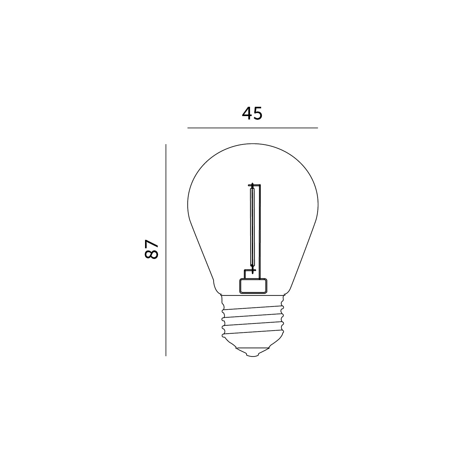 LED bulb ST45 1W E27 2700K LED2B