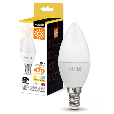 LED bulb SW 6W E14 3000K Kobi