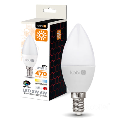 LED bulb SW 6W E14 4000K Kobi