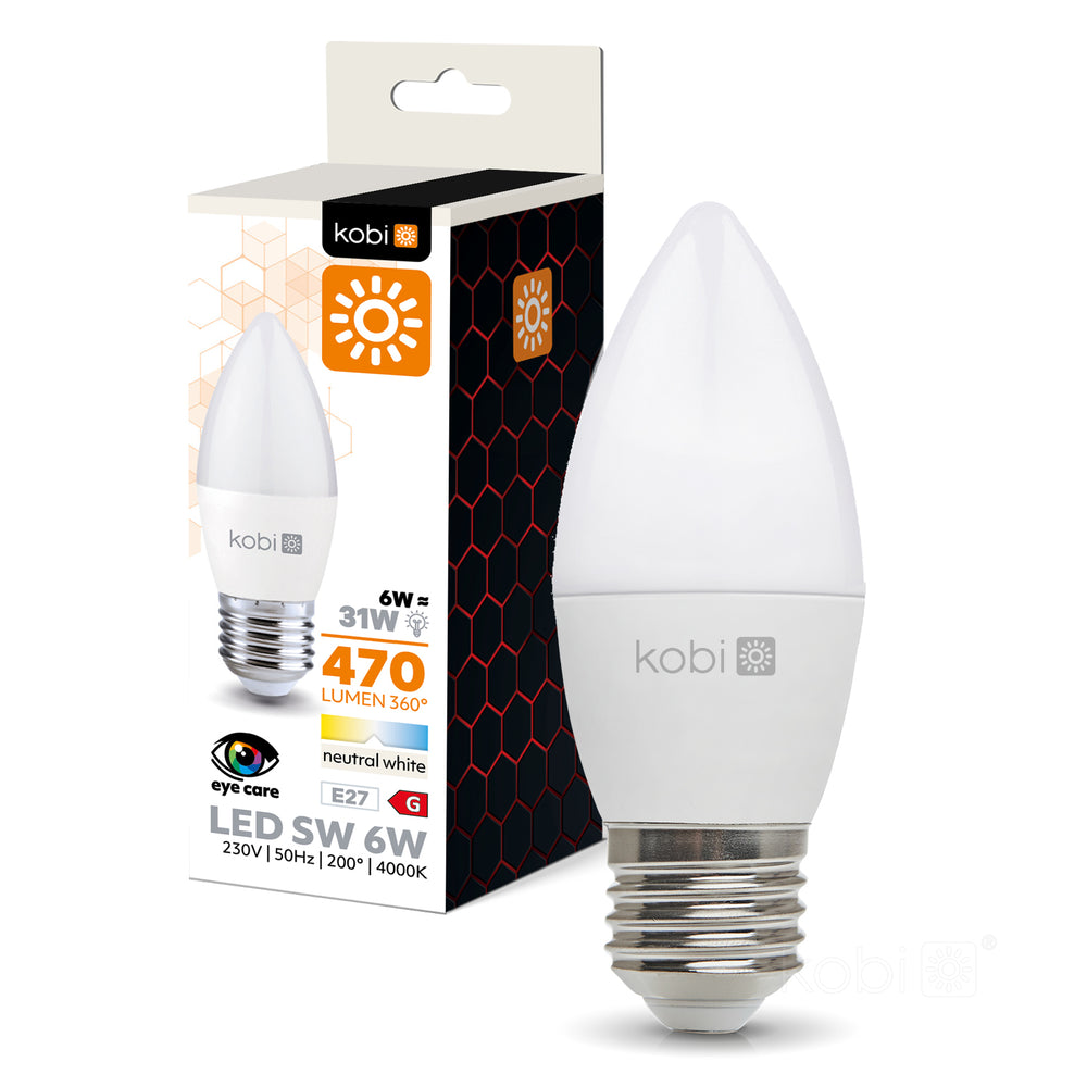 LED bulb SW 6W E27 4000K Kobi