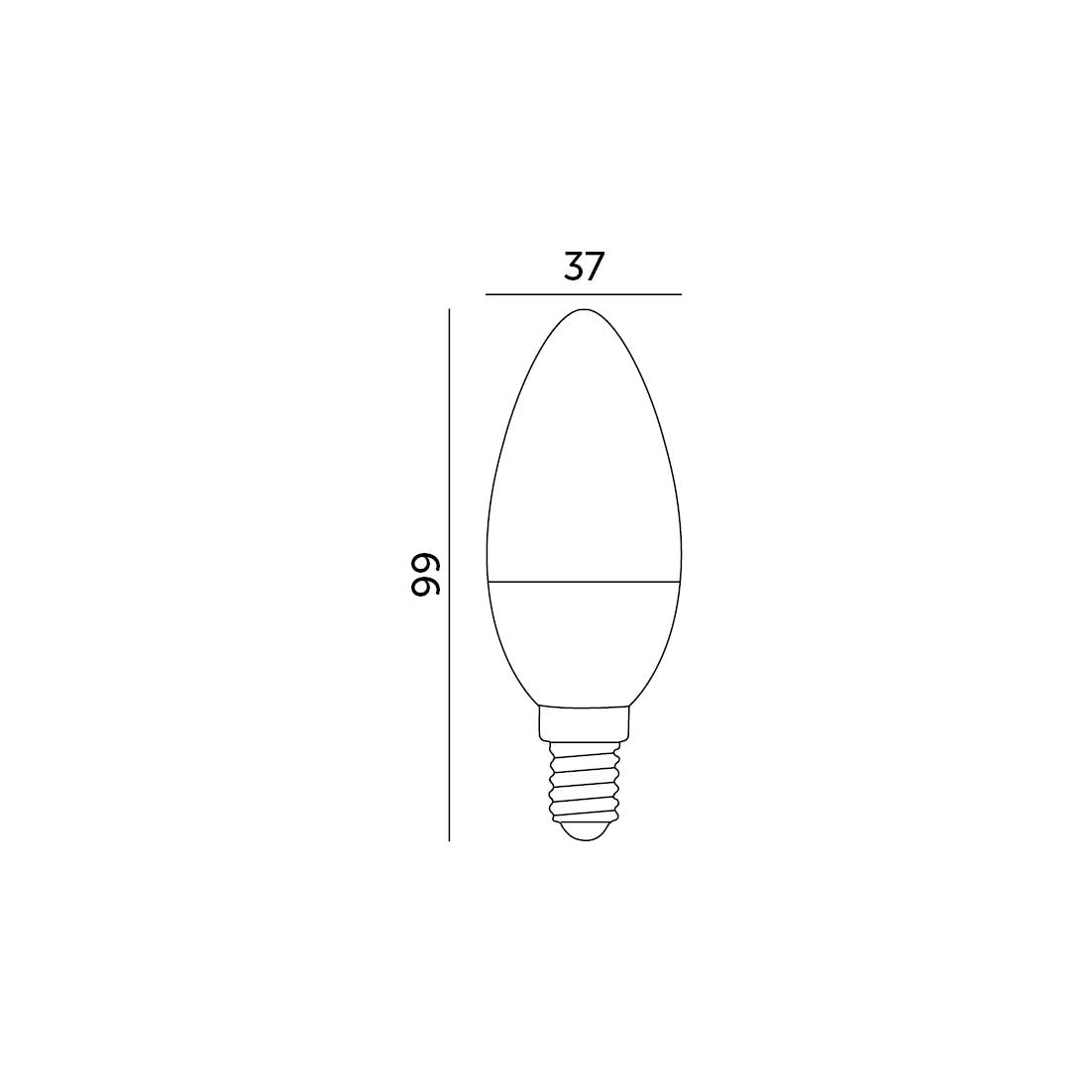 LED bulb SW 7W E14 6000K LED2B