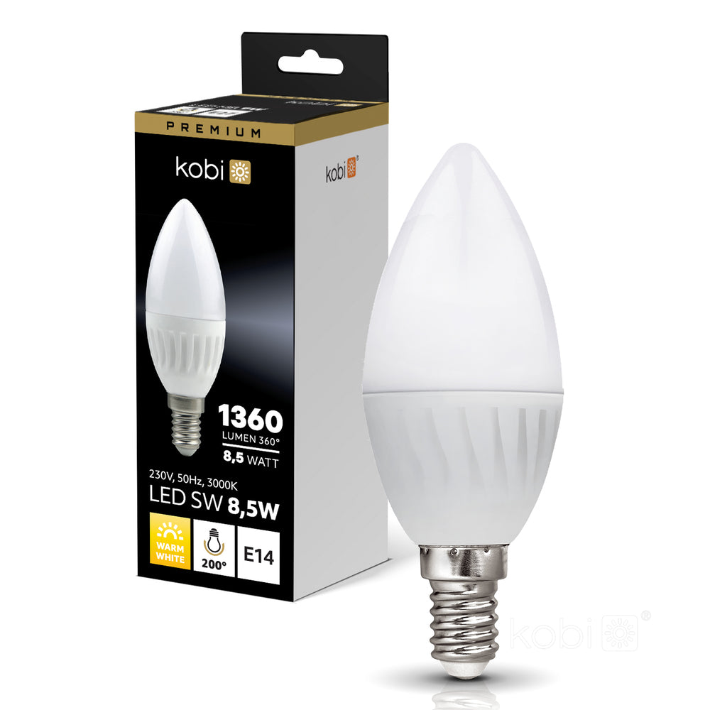 LED bulb SW 8,5W E14 3000K Kobi Premium