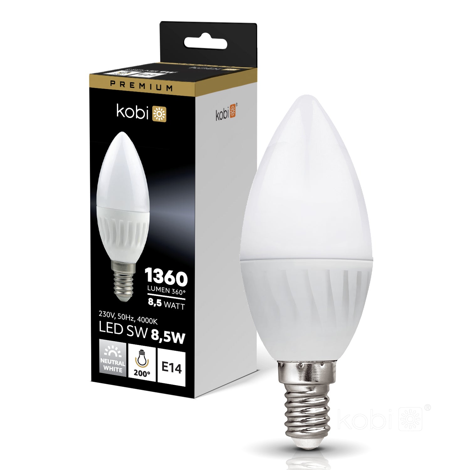 LED bulb SW 8,5W E14 4000K Kobi Premium