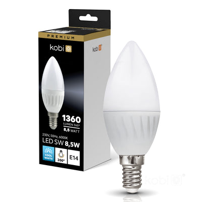 LED bulb SW 8,5W E14 6000K Kobi Premium