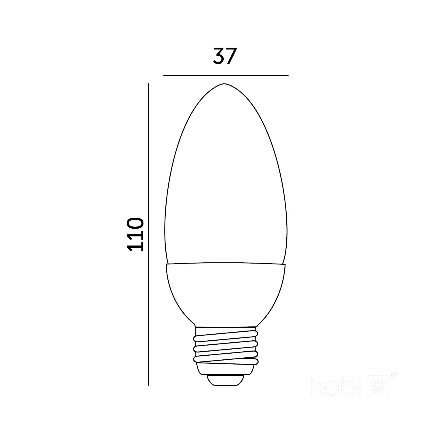 LED bulb SW 8,5W E27 3000K Kobi Premium