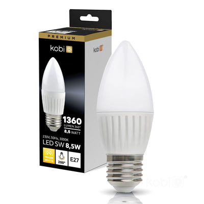 LED bulb SW 8,5W E27 3000K Kobi Premium