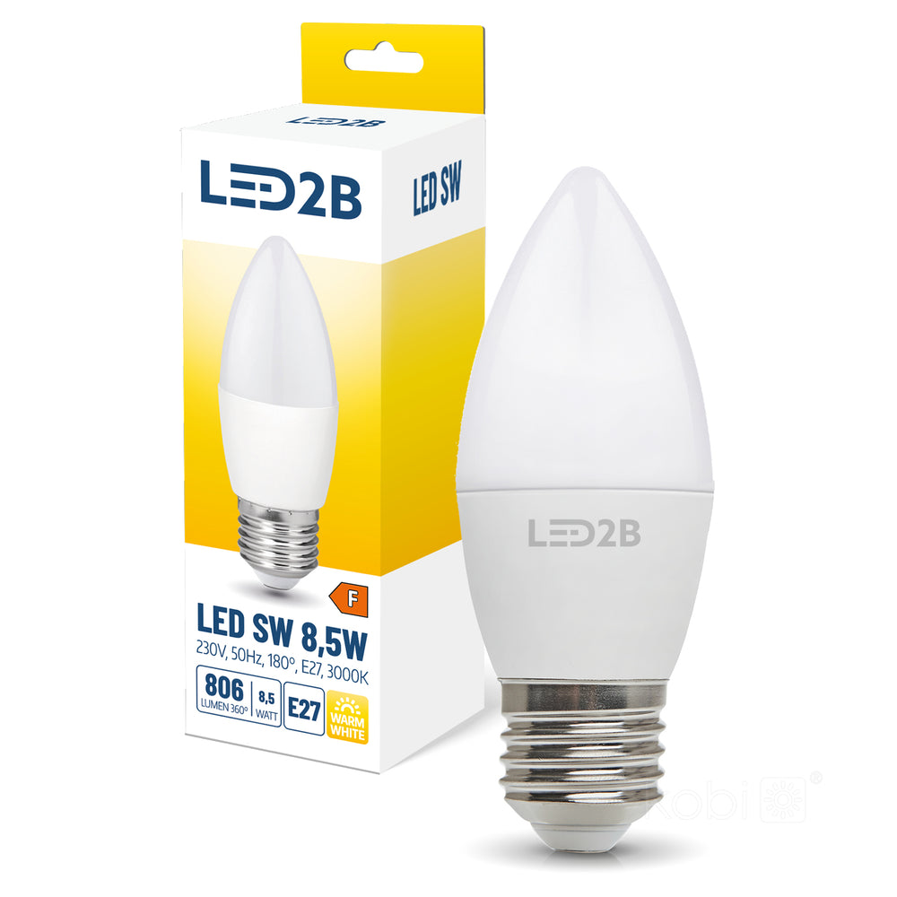 LED bulb SW 8.5W E27 3000K LED2B