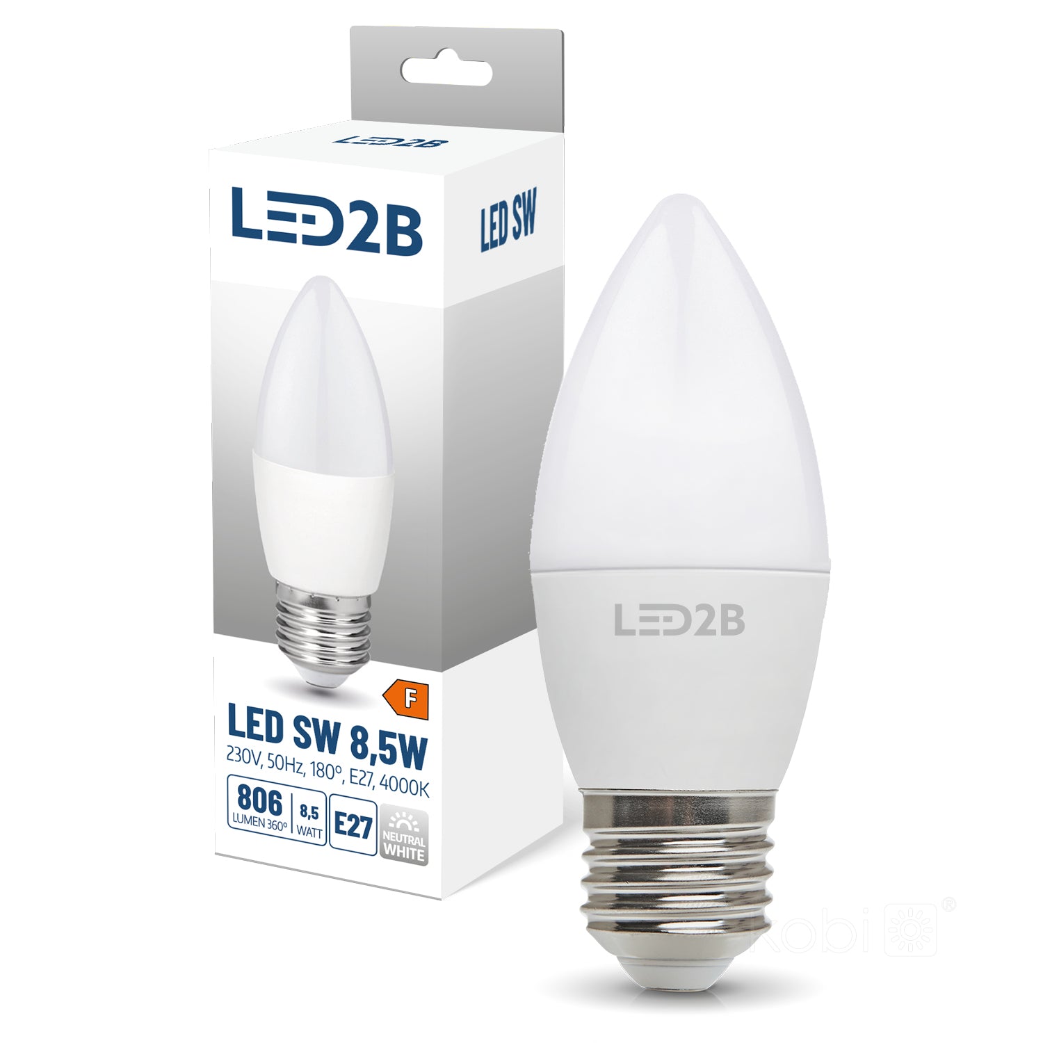 LED bulb SW 8.5W E27 4000K LED2B