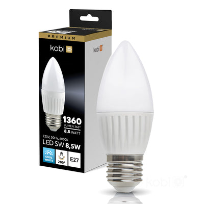 LED bulb SW 8,5W E27 6000K Kobi Premium