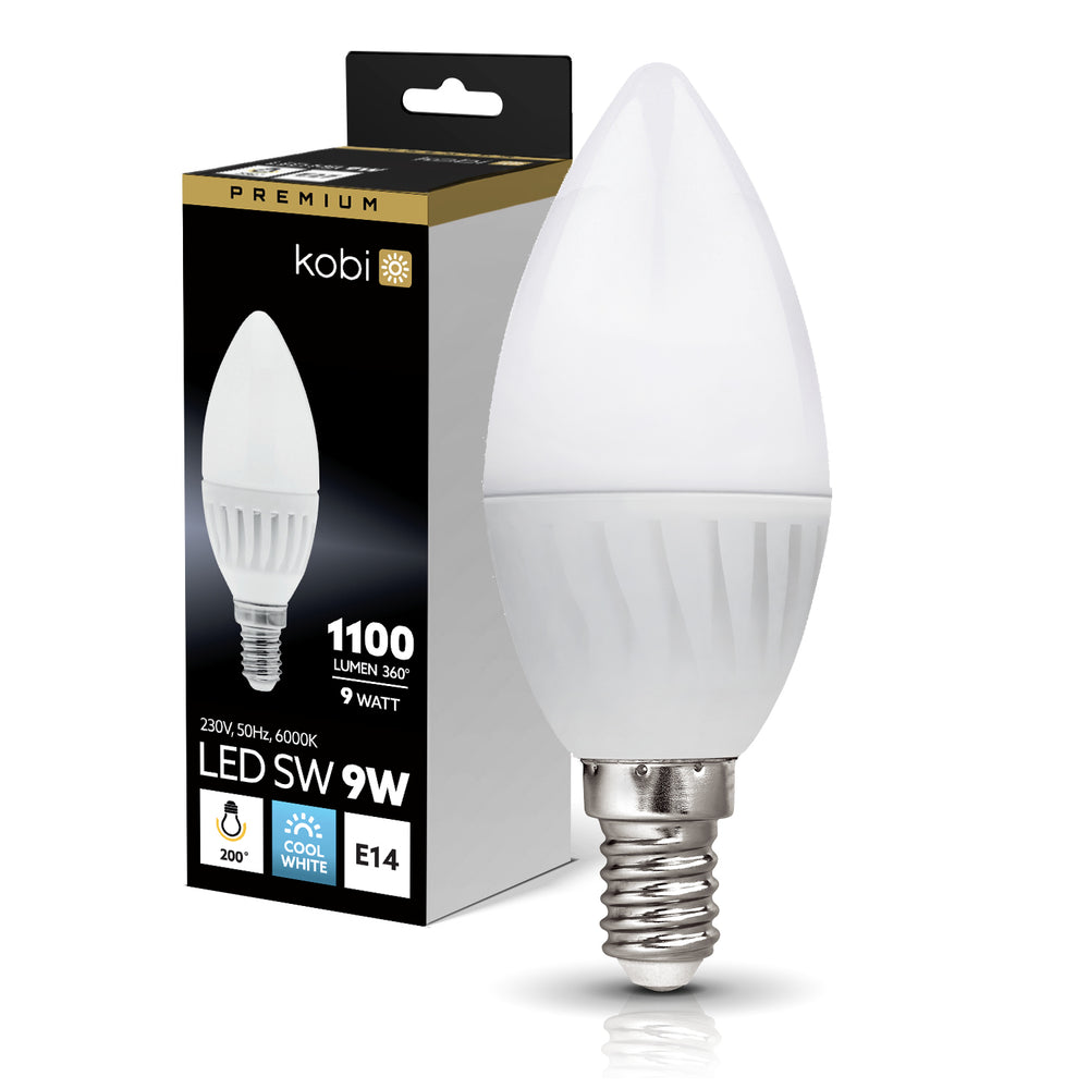 LED bulb SW 9W E14 6000K Kobi Premium