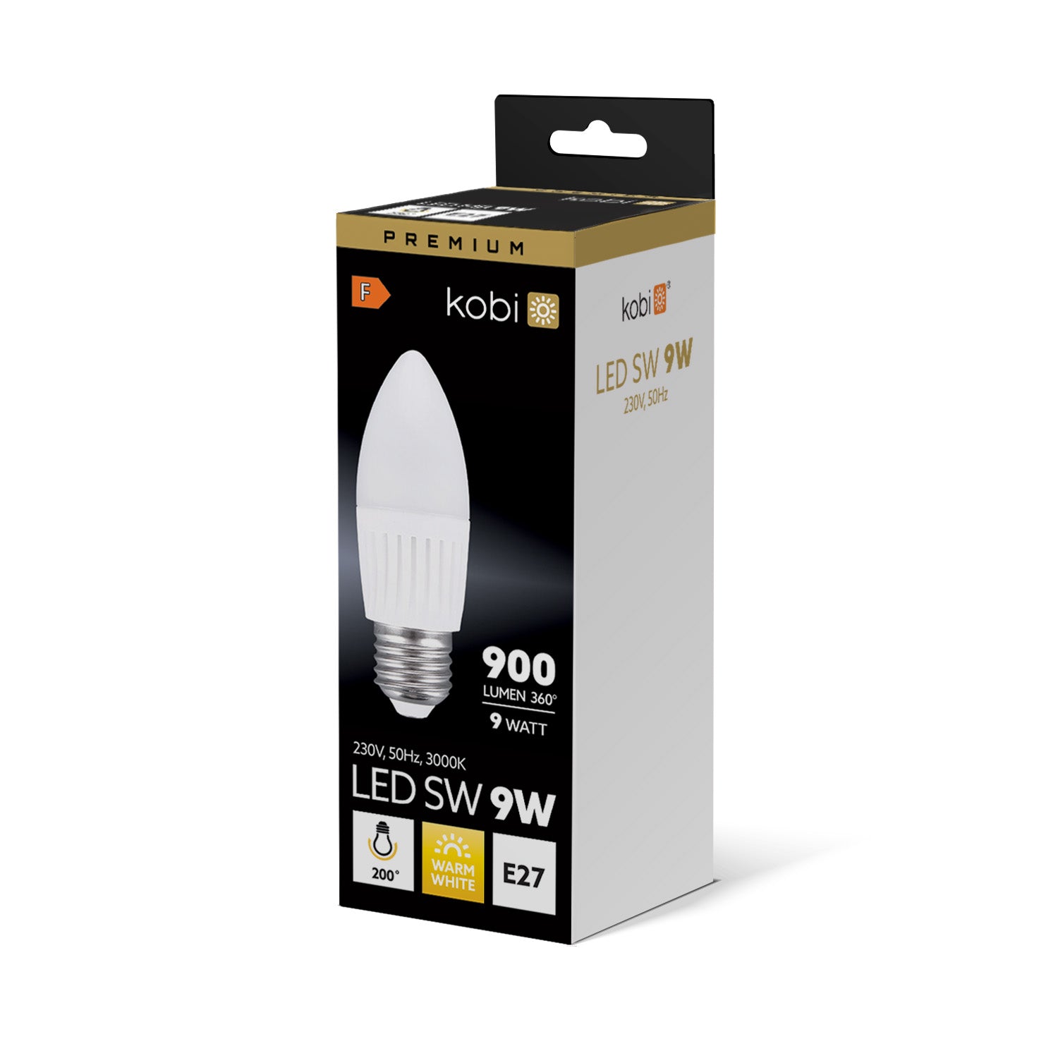 LED bulb SW 9W E27 3000K Kobi Premium