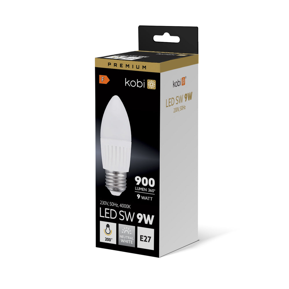 LED bulb SW 9W E27 4000K Kobi Premium