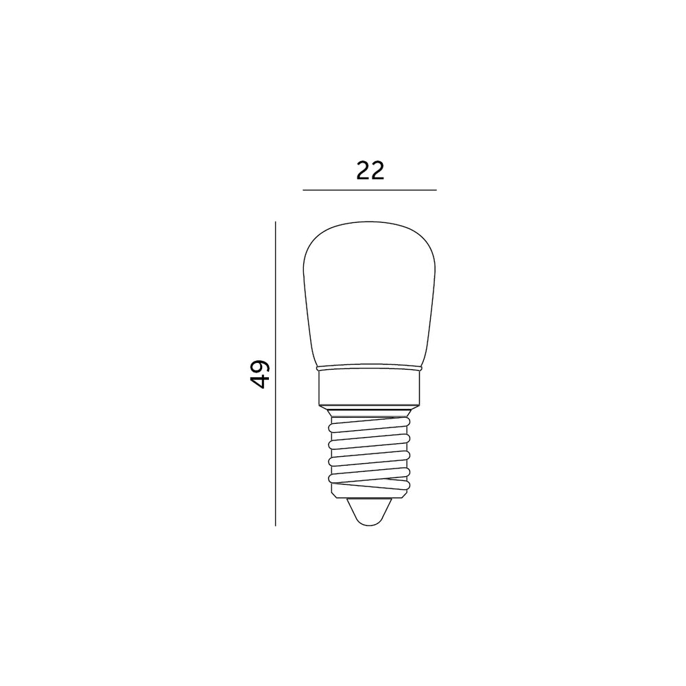 LED bulb T 2W E14 4000K Kobi
