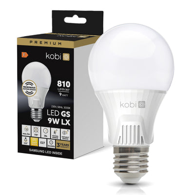LED bulb with motion sensor GS 9W E27 3000K LX Kobi Premium