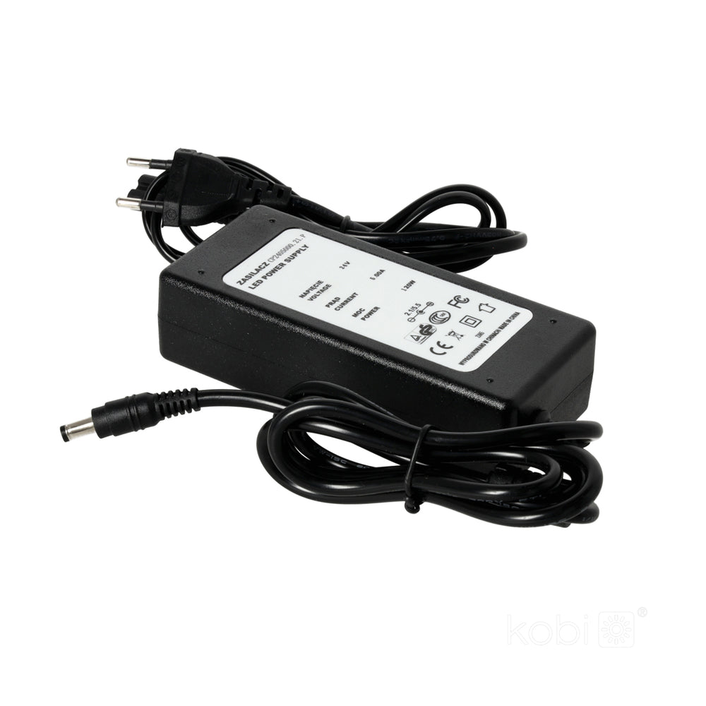 Desktop LED Power Supply 24V 120W 5,00A DC plug 2,1x5,5
