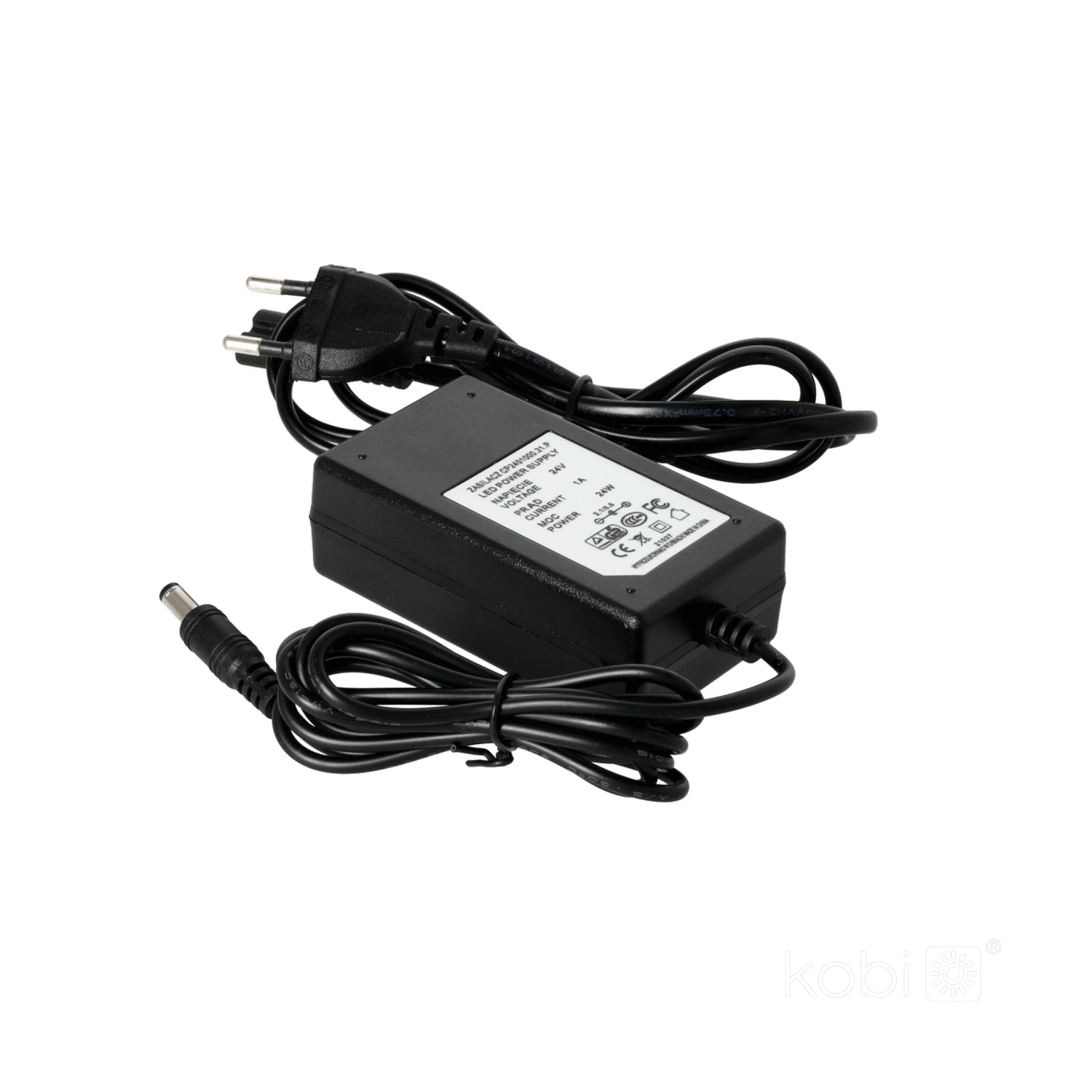 Desktop LED Power Supply 24V 24W 1,00A DC plug 2,1x5,5
