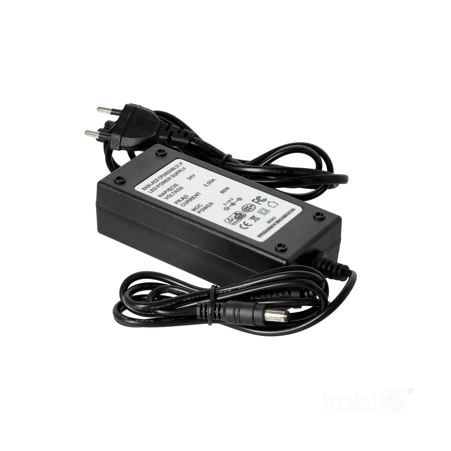 Desktop LED Power Supply 24V 60W 2,50A DC plug 2,1x5,5