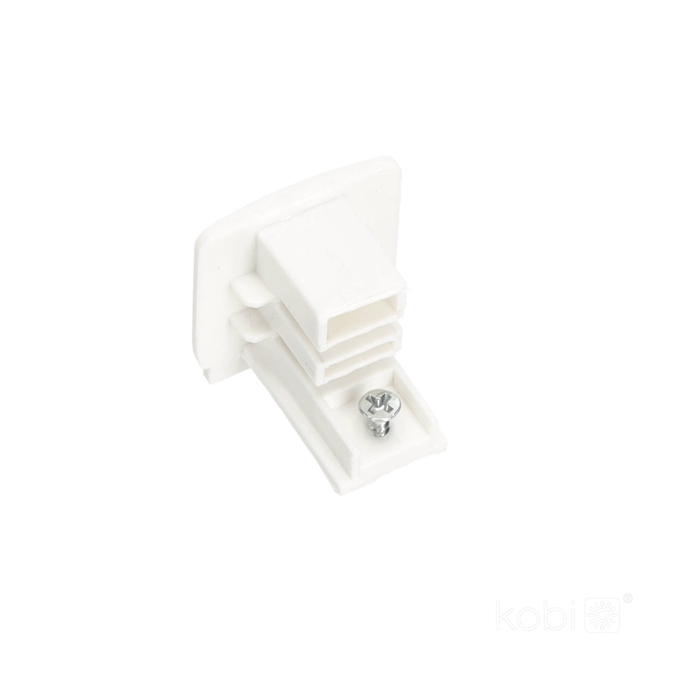 End cap for 3-circuit track white Kobi