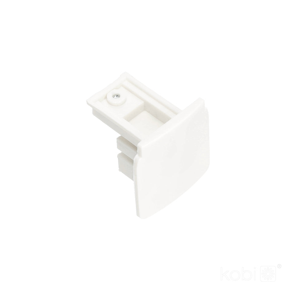 End cap for 3-circuit track white Kobi