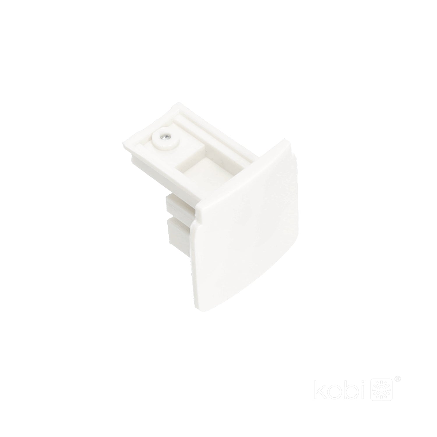 End cap for 3-circuit track white Kobi