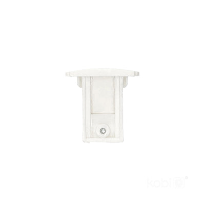 End cap for 3-circuit track white Kobi