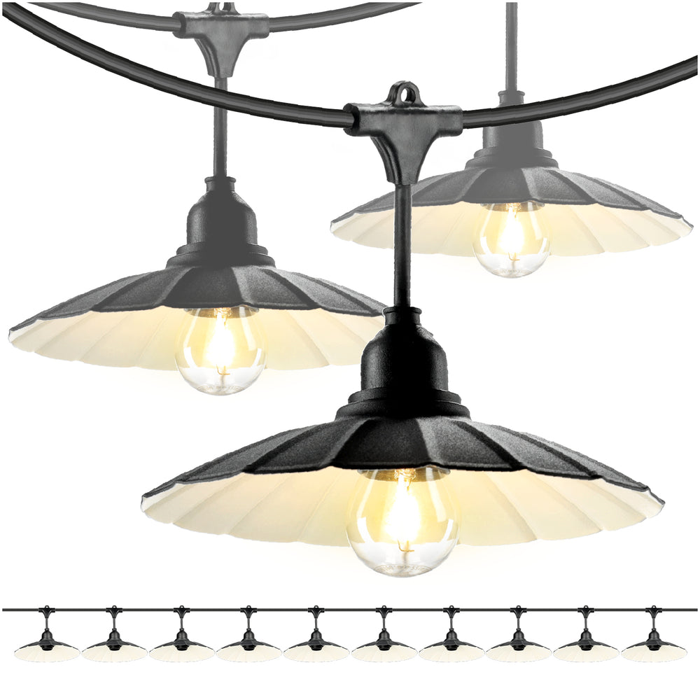 SET CRETE Garland 10m + cable 10m + 10x lampshade M1
