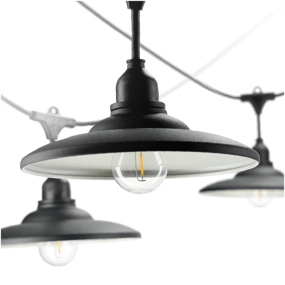 SET CRETE Garland 10m + cable 10m + 10x lampshade M2