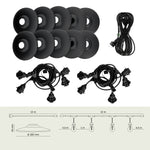 SET CRETE Garland 10m + cable 10m + 10x lampshade M2