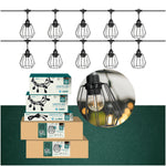 SET CRETE Garland 10m + cable 5m + 10x lampshade D1