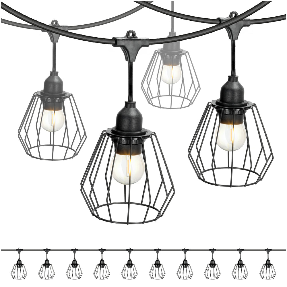 SET CRETE Garland 10m + cable 5m + 10x lampshade D1