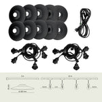 SET CRETE Garland 10m + cable 5m + 10x lampshde M2