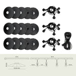 SET CRETE Garland 15m + cable 10m + 15x lampshade M1