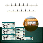 SET CRETE Garland 15m + cable 10m + 15x lampshade M1