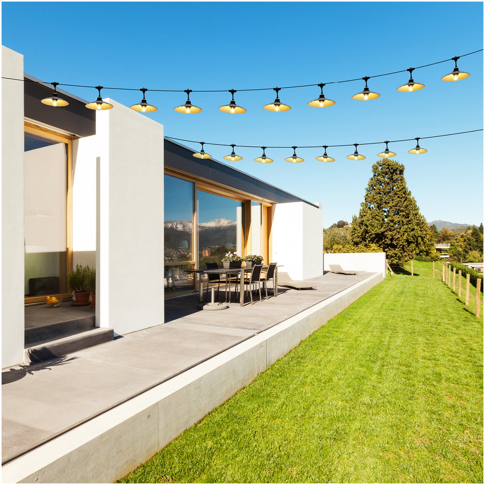 SET CRETE Garland 15m + cable 10m + 15x lampshade M1