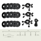 SET CRETE Garland 15m + cable 10m + 15x lampshade M2
