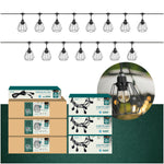 SET CRETE Garland 15m + cable 5m + 15x lampshade D1