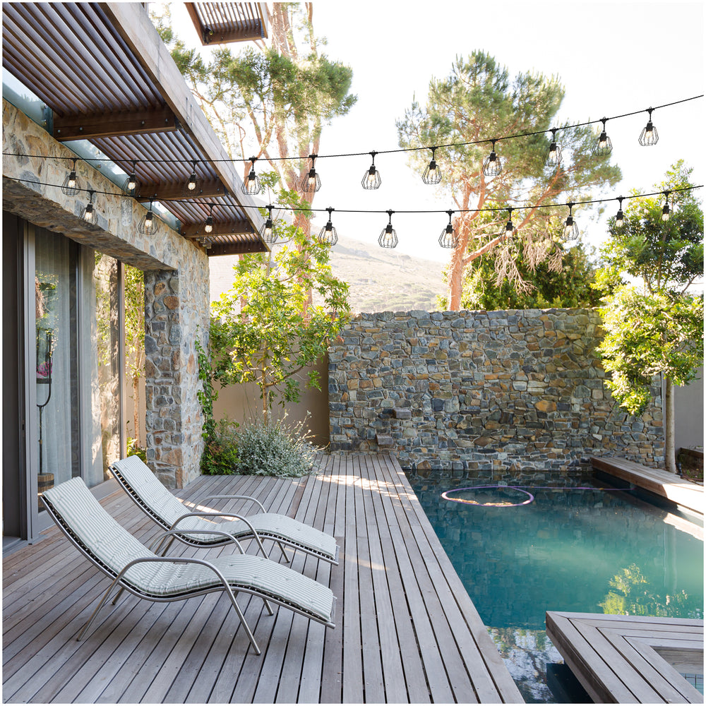 SET CRETE Garland 15m + cable 5m + 15x lampshade D1