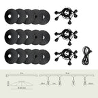 SET CRETE Garland 15m + cable 5m + 15x lampshade M1