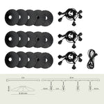 SET CRETE Garland 15m + cable 5m + 15x lampshade M1