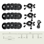 SET CRETE Garland 15m cable 5m + 15x lampshade M2